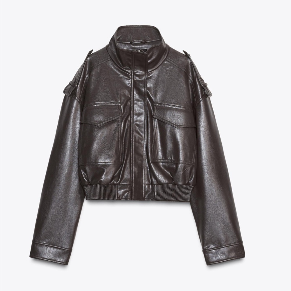 Zara Dark Brown Leather Jacket